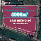 THỚI TAM THÔN CÓ 4000M² ĐẤT VƯỜN GẦN KÊNH XÁNG ĐANG LÀM