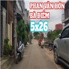 NỀN CẠNH PHAN VĂN HỚN BÀ ĐIỂM XÂY CTY NHÀ Ở KHO SX NHỎ HÀNG HIẾM